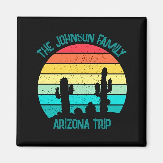 Arizona Desert Cactus Sunset Trip Kids  Magneet (Voorkant)