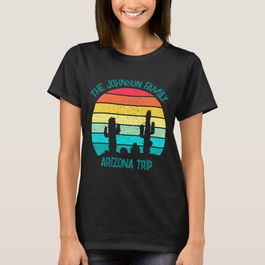 Arizona Desert Cactus Sunset Trip Kids  T-shirt (Voorkant)