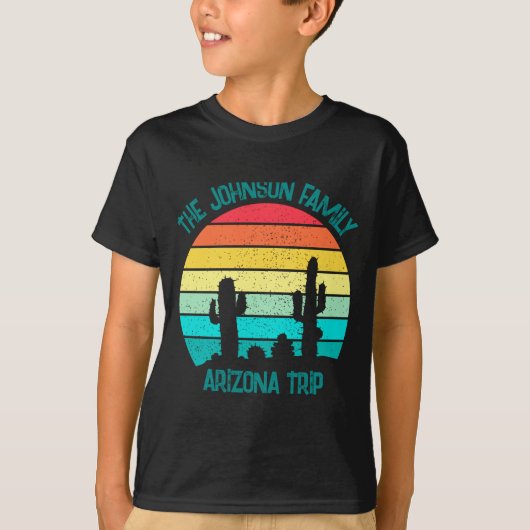 Arizona Desert Cactus Sunset Trip Kids  T-shirt (Voorkant)