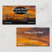 Arizona Desert Cactus Sunset Visitekaartje (Voorkant / Achterkant)