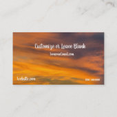 Arizona Desert Cactus Sunset Visitekaartje (Achterkant)