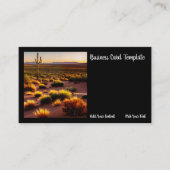 Arizona Desert Cactus Sunset Visitekaartje (Voorkant)