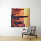 Arizona Desert cactus sunset Wandkleed (In Situ (horizontaal))