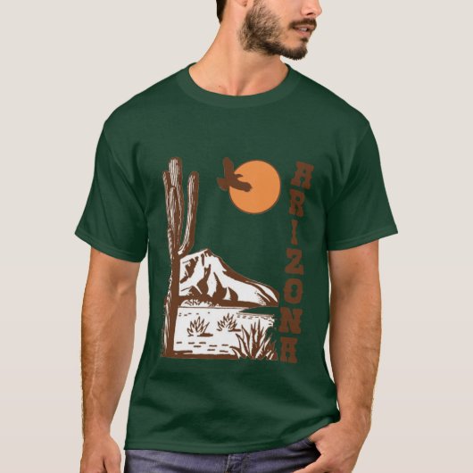 Arizona Desert Cactus T-shirt (Voorkant)