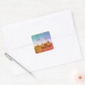 Arizona Desert Cactus Vierkante Sticker (Envelop)