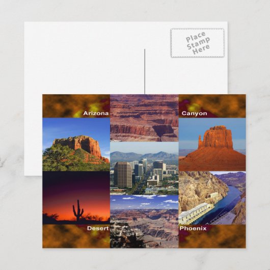 Arizona Desert Collage Briefkaart (Voorkant / Achterkant)