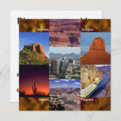 Arizona Desert Collage Kaart (Voorkant / Achterkant)