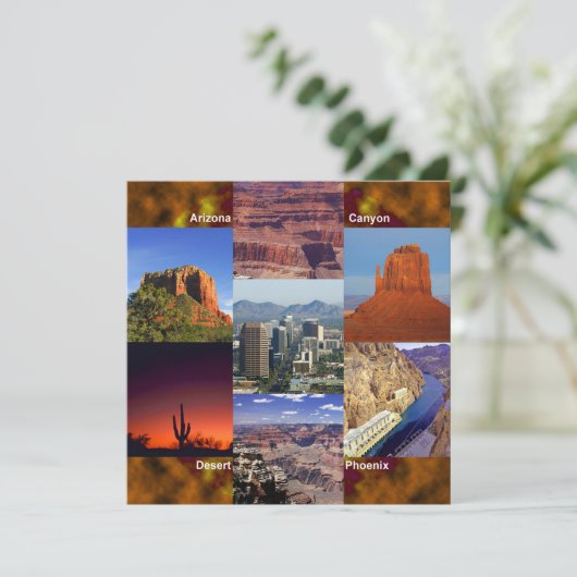Arizona Desert Collage Kaart (Staand voorkant)