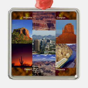 Arizona Desert Collage Metalen Ornament