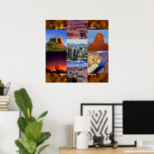 Arizona Desert Collage Poster (Thuiskantoor)