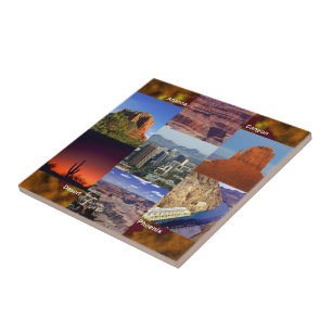 Arizona Desert Collage Tegeltje