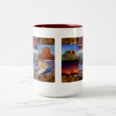 Arizona Desert Collage Tweekleurige Koffiemok (Center)