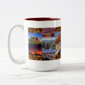 Arizona Desert Collage Tweekleurige Koffiemok (Links)