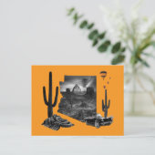 Arizona Desert Dream in Black and White Briefkaart (Staand voorkant)