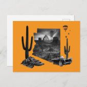Arizona Desert Dream in Black and White Briefkaart (Voorkant / Achterkant)