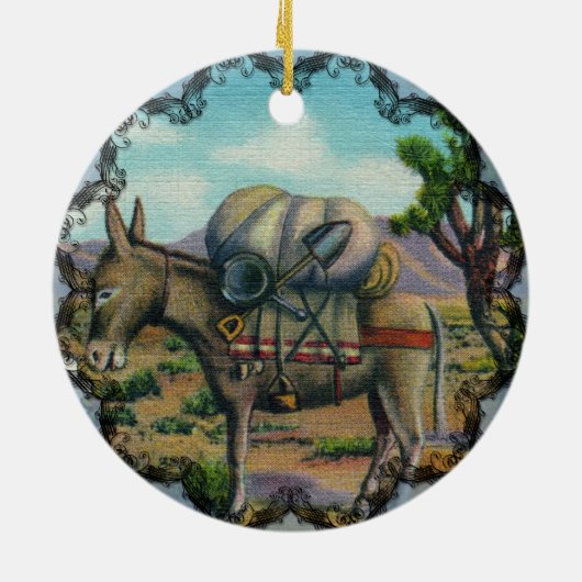 Arizona Desert en Ezel Ornament (Achterkant)