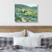 Arizona Desert Hiking Saguaro Cactus Forest 14x11 Canvas Afdruk (Insitu (Slaapkamer))