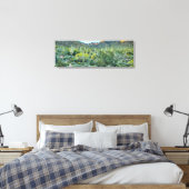 Arizona Desert Hiking Saguaro Cactus Forest 36x12 Canvas Afdruk (Insitu (Slaapkamer))