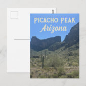 Arizona Desert Landscape Saguaro Cactus Natuur Briefkaart (Voorkant / Achterkant)