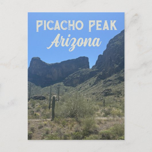 Arizona Desert Landscape Saguaro Cactus Natuur Briefkaart (Voorkant)