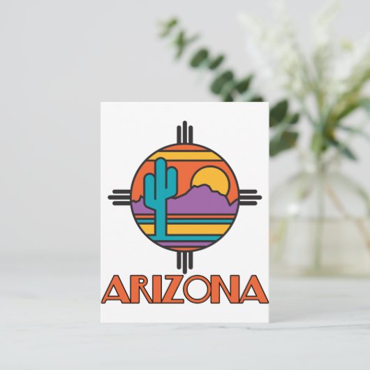 Arizona Desert Mandala Briefkaart (Staand voorkant)