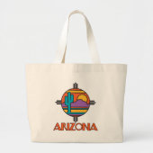Arizona Desert Mandala Grote Tote Bag (Voorkant)