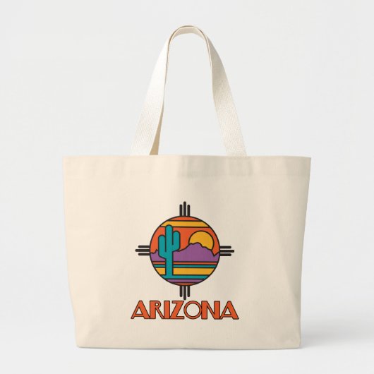 Arizona Desert Mandala Grote Tote Bag (Voorkant)