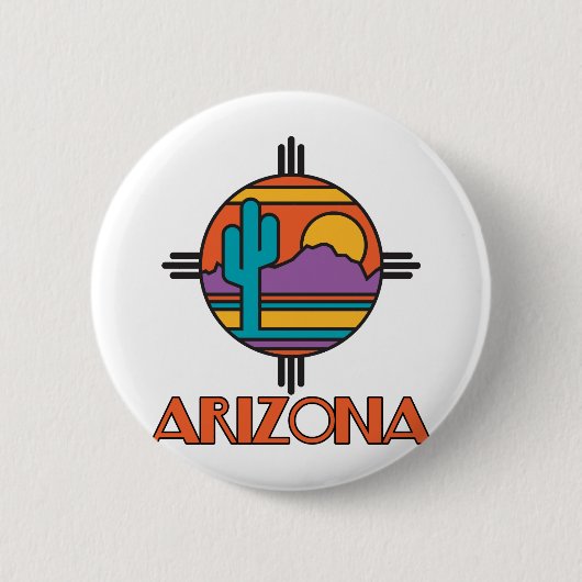 Arizona Desert Mandala Ronde Button 5,7 Cm (Voorkant)