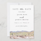 Arizona Desert Mountain Saguaro slaat de datum op Save The Date (Voorkant)