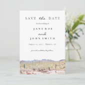 Arizona Desert Mountain Saguaro slaat de datum op Save The Date (Staand voorkant)
