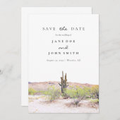 Arizona Desert Mountain Saguaros redt de datum Save The Date (Voorkant / Achterkant)