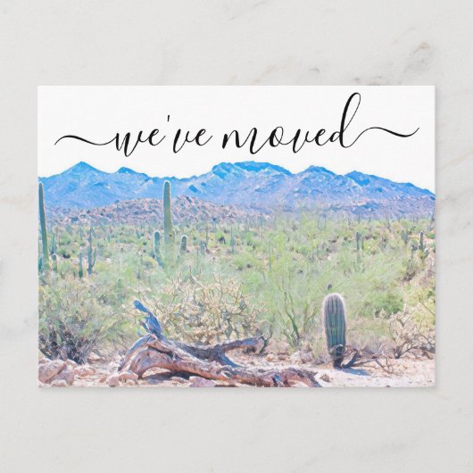 Arizona Desert Moving Announcement Briefkaart (Voorkant)
