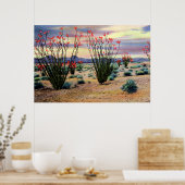 Arizona Desert Ocotillos in Bloom Poster (Keuken)