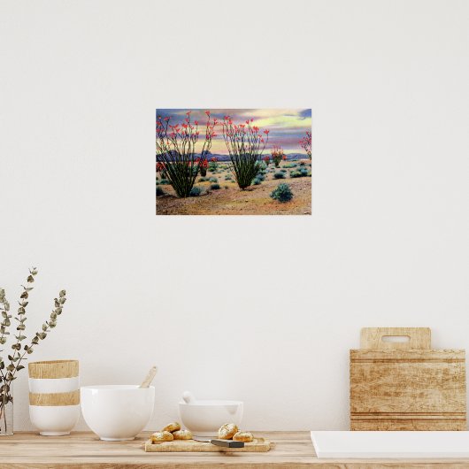 Arizona Desert Ocotillos in Bloom Poster (Keuken)