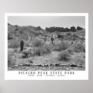 Arizona Desert Picacho Peak State Park Avontuur Poster