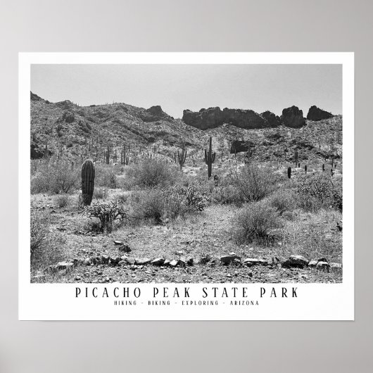 Arizona Desert Picacho Peak State Park Avontuur Poster (Voorkant)