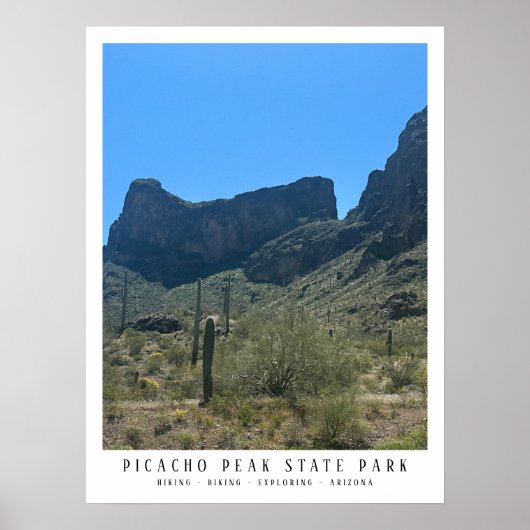 Arizona Desert Picacho Peak State Park Print (Voorkant)