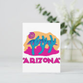 Arizona Desert Pink Briefkaart (Staand voorkant)