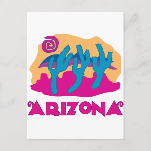 Arizona Desert Pink Briefkaart (Voorkant)