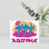 Arizona Desert Pink Briefkaart (Staand voorkant)