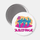 Arizona Desert Pink Magneet (Voorkant / Achterkant)