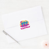 Arizona Desert Pink Ronde Sticker (Envelop)