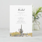 Arizona Desert Saguaro Bridal Shower Kaart (Staand voorkant)