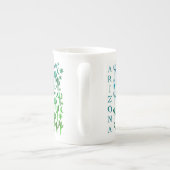 ARIZONA Desert Saguaro Cacti Blauwgroen Groene Wat Porselein Kop (Achterkant)