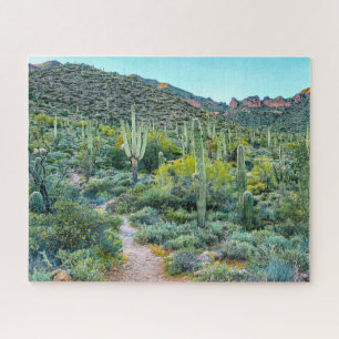 Arizona Desert Saguaro Cactus Forest Hiking Trail Legpuzzel