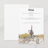 Arizona Desert Saguaro Cactus Kaart Details (Voorkant / Achterkant)