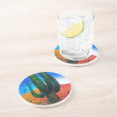 Arizona Desert Saguaro Cactus Onderzetter (Zijkant)