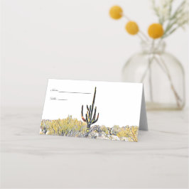 Arizona Desert Saguaro Cactus Place Cards Plaatskaartje