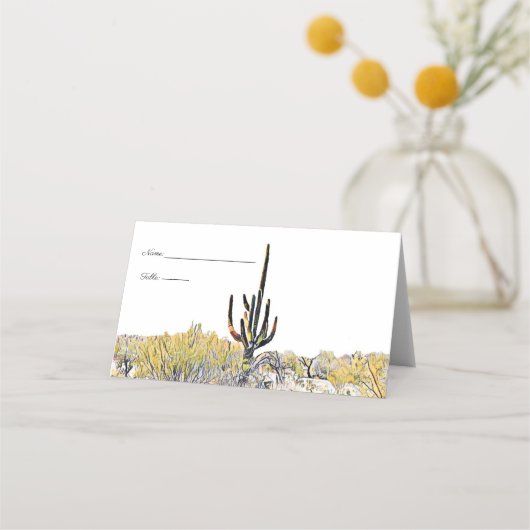 Arizona Desert Saguaro Cactus Place Cards Plaatskaartje (Voorkant)