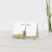 Arizona Desert Saguaro Personalized Note Kaart (Voorkant)